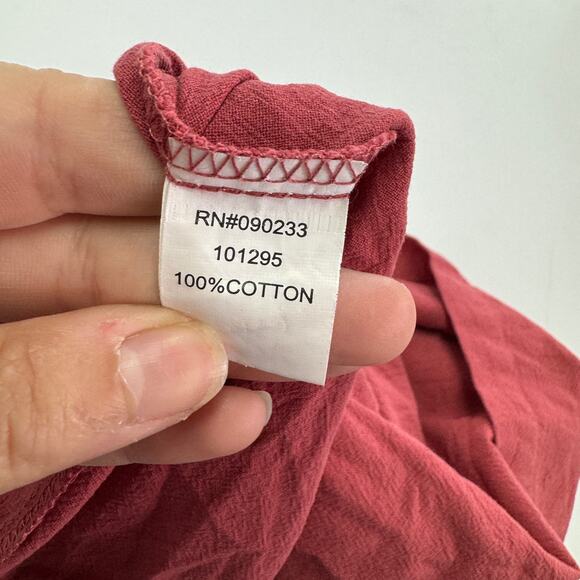 Kendall & Kylie Dress Womens X Small Red Button Back Square Neck Mini - Picture 4 of 7